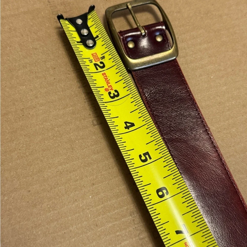 Dillon Rogers Mahogany Brown Leather Belt “Live Well Laugh Often Love Much” XS